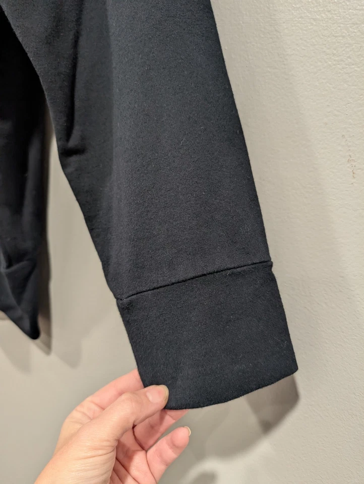 Victorias Secret Hoodie Womens Large Black Rhinestone Skulls Full Zip Sweatshirt - Image 4 of 4