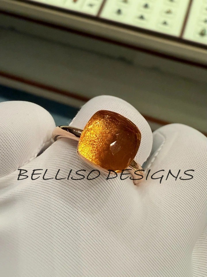 Pomellato Nudo Classic Ring 18k Rosé-/Weissgold Himmelblauer Topas (Full Set mit Original-Schatulle & Zertifikat) – Bild 3