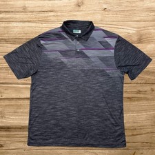 Ben Hogan Performance Mens XL Golf Polo Shirt Space Dye Grey Purple WT3040