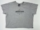 Vintage 90s Gold’s Gym Gray Cropped T-Shirt All-American Classic Fitness Tee