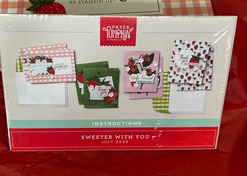 Paper pumpkin SWEETER WITH YOU July 2025  Stampin up! Paper Craft Kit Strawberry