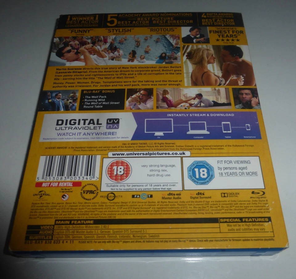 The Wolf Of Wall Street (Blu-ray) With Slipcase - Image 3 of 3