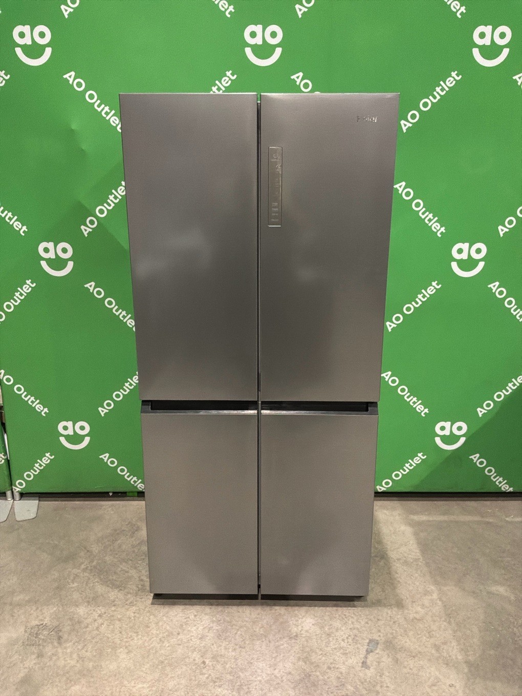 Haier American Fridge Freezer No Frost Silver E Rated HCR3818ENMG #LF117038