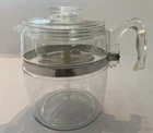 Nice Pyrex Vintage Glass Flameware 6-9 Cup Percolator Coffee Pot 7759-B Complete