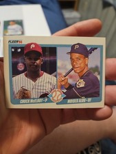Chuck McElroy / Moises Alou *ROOKIE CARD* (RC) 1990 Fleer #650. rookie card picture