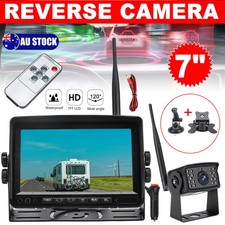 Wireless Reversing Camera System 7 Inch Monitor IP67 Waterproof for Trailers