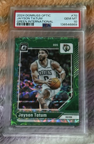 2024 Panini Donruss Optic Green International Jayson Tatum #5 /25 PSA 10