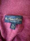 Brooks Brothers Purple Solid Cotton Knit 1/4 Zip Mock Neck Sweater XL — photo 2