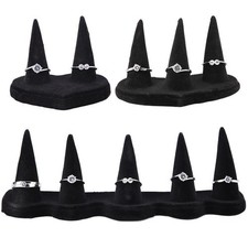 Black Velet Finger Display Ring Holder Showcase Stand Jewelry Rings Organizer