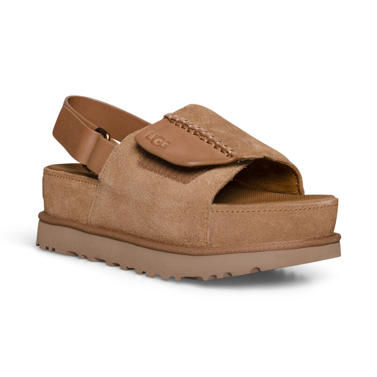 靴 UGG GOLDENSTAR HI SLINGBACK 24cm UGG GOLDENSTAR HI SLIDE SLINGBACK CHESTNUT LEATHER WOMEN'S