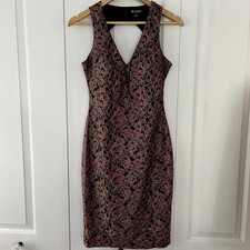 Guess Los Angeles Bodycon Dress Floral Embroidered Lace Cutout Back Size 4