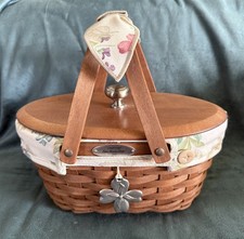 Longaberger 2007 WOVEN MEMORIES BASKET Wood L...
