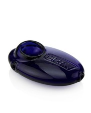 GRAV  PEBBLE SPOON HAND PIPE, EASY TO CARRY, TRAVEL PIECE, COLOR BLUE