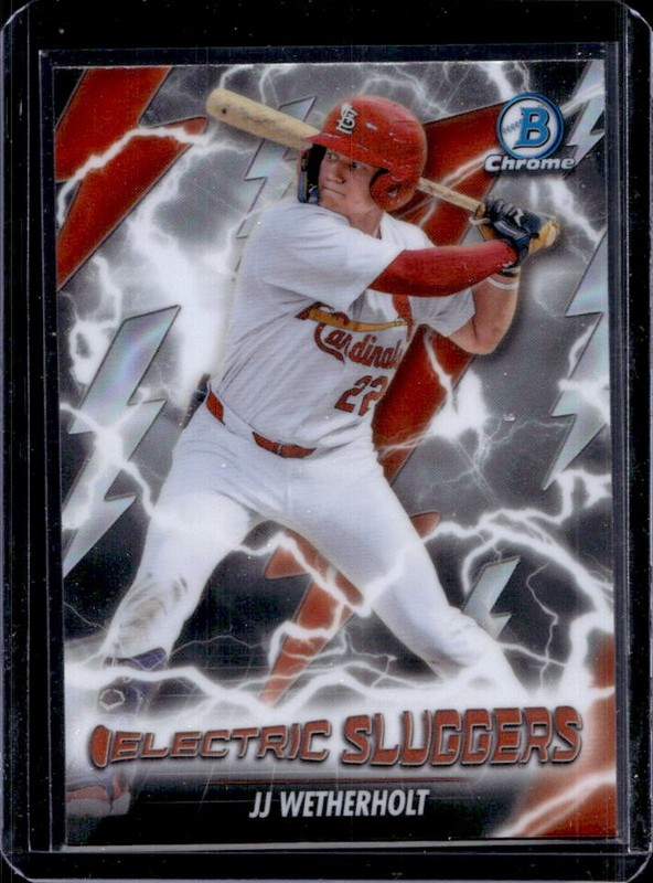 2026 Bowman JJ Wetherholt Electric Sluggers Chrome #ES-12 Cardinals
