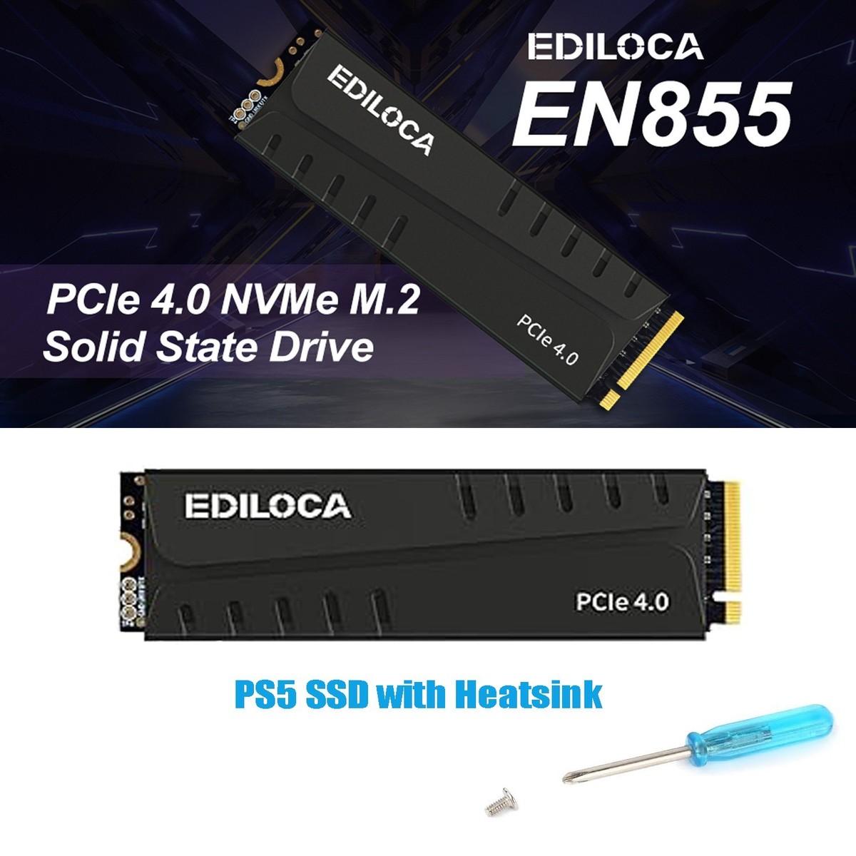 EDILICA EN855 SSD 1TB PCIe 4.0 Ediloca EN705 M.2 SSD PCle 4.0x4