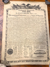 Rare Centennial Memorial Broadside of the Dec...
