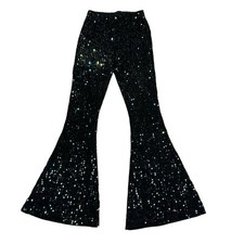 NWT Free People Sequin Slim Pull On Flare Pants Size XS