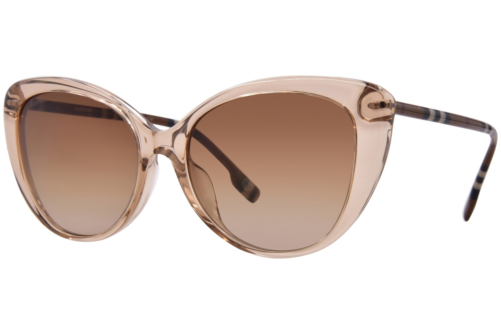 Солнцезащитные очки Burberry BE4407F 408813 Женские персиковыекоричневые с градиентом Кошачий глаз 54 мм 23890₽