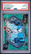 2022 PANINI SELECT GREEN WAVE #227 STEPHEN CURRY 43/50 PSA 10