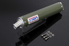TYGA carbonio kevlar due tempi lattina/silenziatore NSR RGV KR1 TZR RS realizzato con kevlar