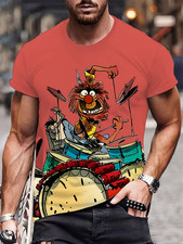 ANIMAL Muppet Show Kermit Piggy DRUMMER Mens Shirt Multicoloured EXTRA LARGE
