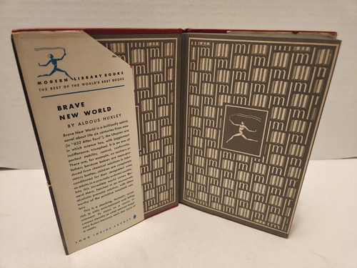 Brave New World Aldous Huxley 1956 First Modern Library Edition HCDJ Ships Free  - Afbeelding 8 van 11