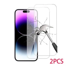 2X Tempered Glass Screen Protector Tempered Film For iPhone 13 14 15 16 Pro Max