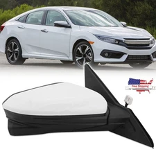 Side Mirror For Honda Civic 2016-2021 White Right/Passenger W/ Camera HO1327107