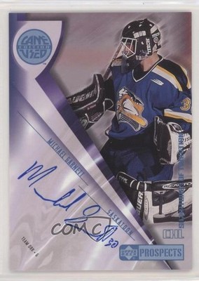2001 Upper Deck CHL Prospects Game Used Edition Michael Garnett #A-MG Auto 0a3
