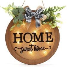 Welcome Sign for Front Door, Door Wreaths for Front Door Outside, Farmhouse W...