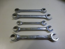 S-k Tools Usa 5 Piece Chrome Metric Sae Flare Nut Line Wrench Set 5