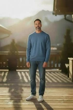 Stile Latino Sweater 85% Cotton 15% Cashmere $462 IT 52 Blue Green metallic