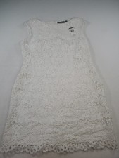 Lauren Ralph Lauren White Lace Sheath Dress Size 18 Sleeveless   Back Zipper