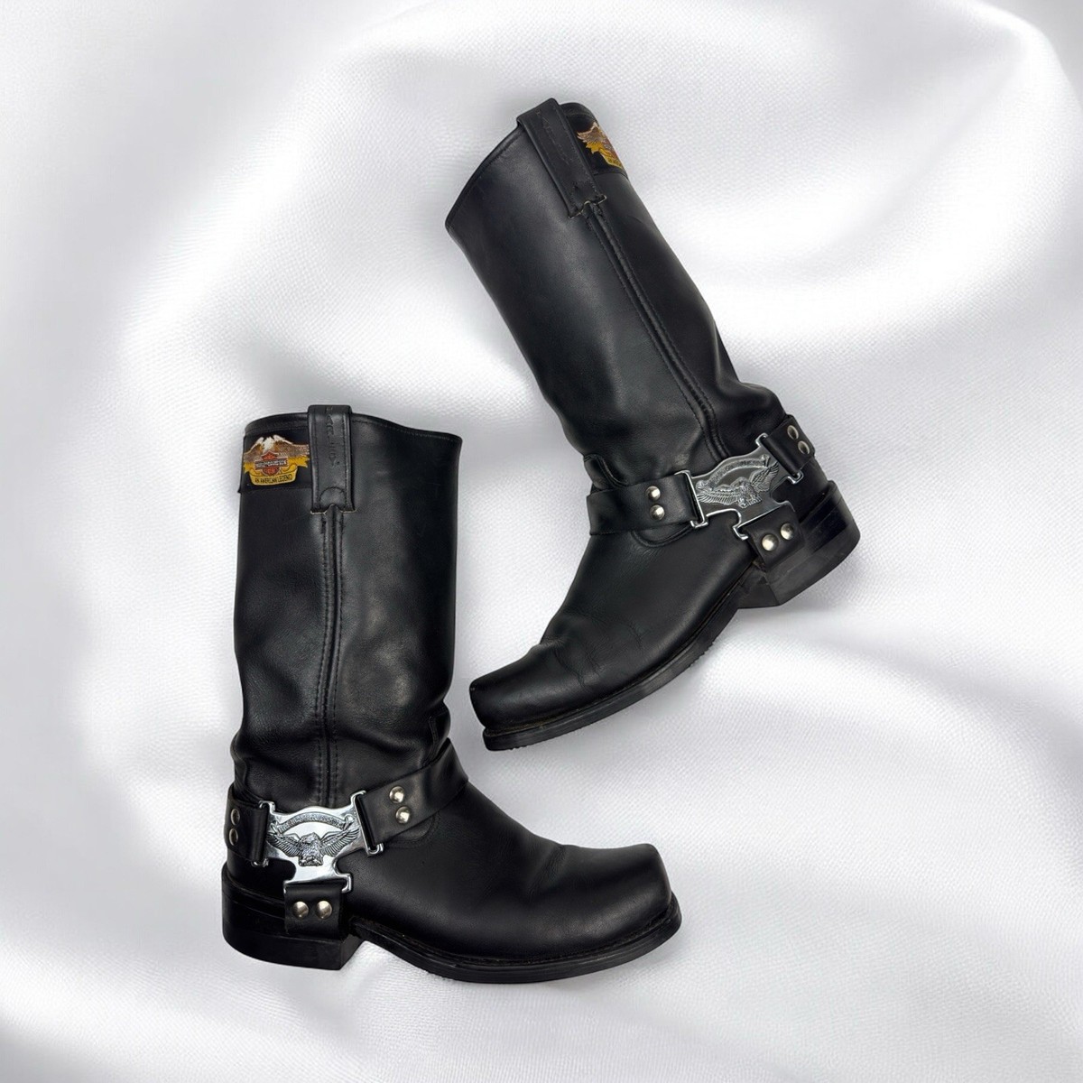 Vintage 90s Harley-Davidson Harness Boots US 9 Biker