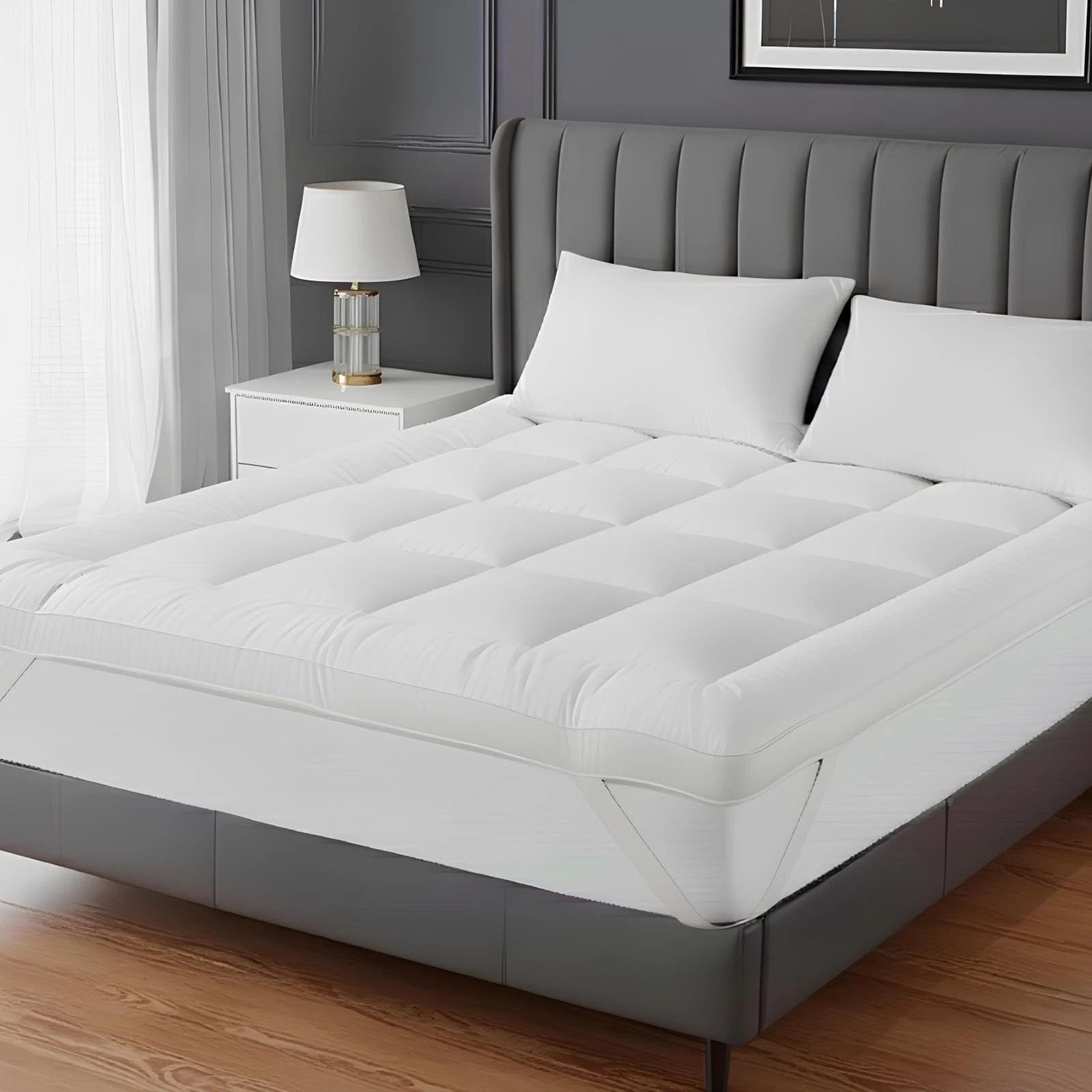 Serenest Mattress Topper Kingsize Bed - 10cm Cloud-Like Softness King, White
