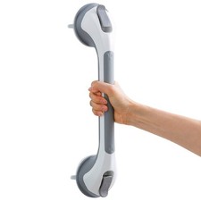 TAILI Shower Grab Bar 16 Inch Suction Cup Bars for Bathroom, 16.8", Gray