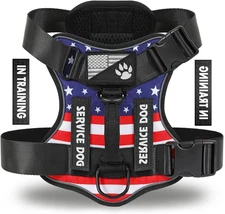 Reflective Service Dog Harness, Adjustable Soft Oxford Vest, Small (Pack of 1)
