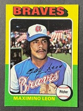VINTAGE 1975 Topps - MAXIMINO LEON # 442 -▶ROOKIE CARD◀– MT. rookie card picture