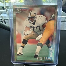 1993 Bowman Rainbow Foil WILLIE ROAF RC Rookie Card #421 New Orleans SAINTS. rookie card picture