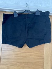Patternless High (Greater than in) Hot Pants Plus Size Shorts