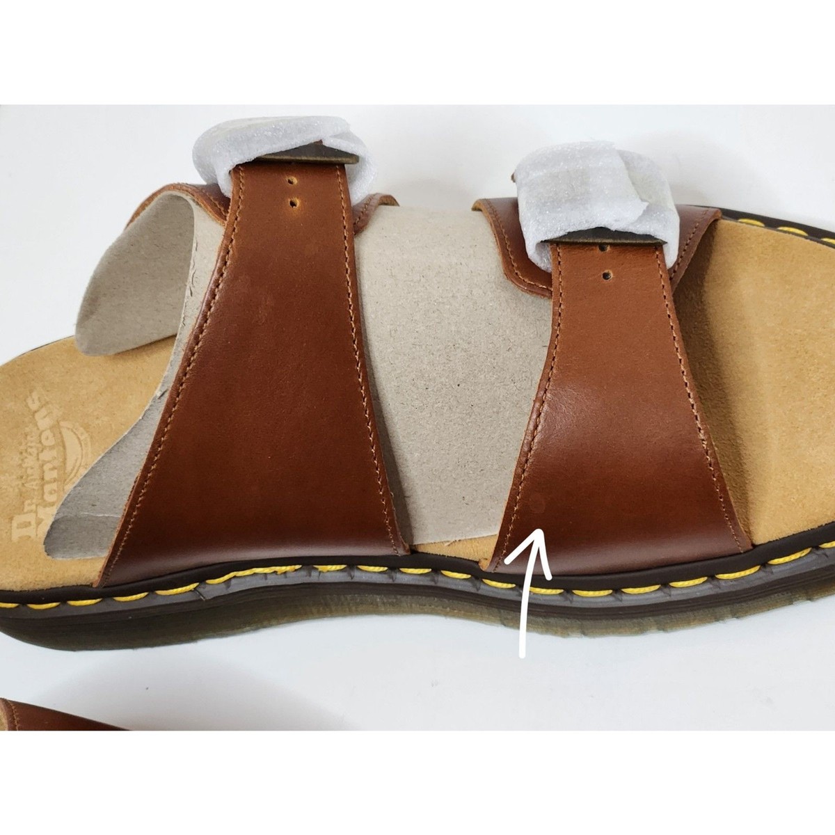Dr Martens Josef Analine Sandals Womens 13 Mens 12 Oak Brown NIB $120 Josef Oak Analine Buckle Sandal — Downes main image 3