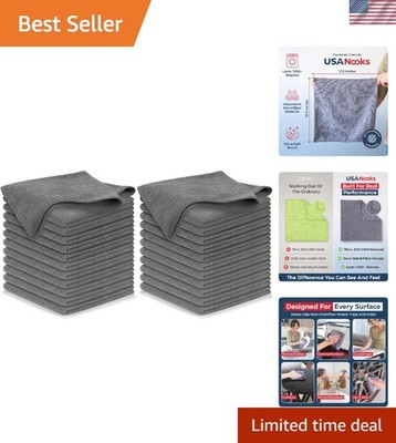 Ultra-Absorbent Microfiber Cloth Set - 1200+ Washes, Eco-Friendly Solution
