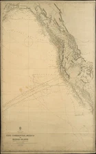 1877 British Hydrographic Office Nautical Chart of the Pacific Ocean, California