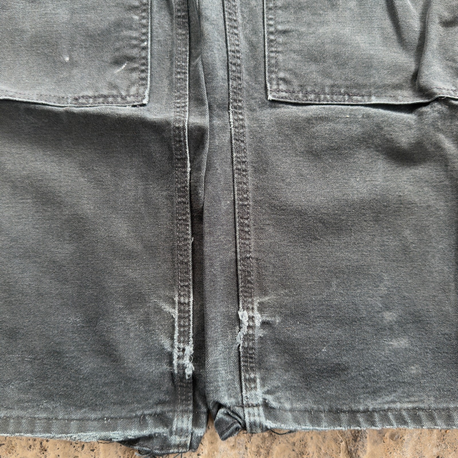 Vintage Black Carhartt Double Knee Pants 32x29 Faded … - Gem