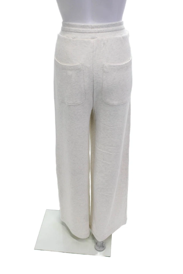 Calça de moletom Ulla Johnson feminina bege cordão tamanho M - Imagem 3 de 4