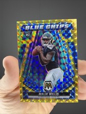 2022 Mosaic Malik WIllis Blue Chips Gold /10 RC Rookie