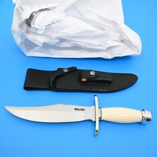 RANDALL MADE KNIVES FLA 12 8 AWESOME RESIN IVORY “BEAR BOWIE” KNIFE NEW & MINT