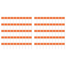 100Pack Marking Flags, Orange Yard Flags 15x4x5Inch, Marker Flags, Lawn9580