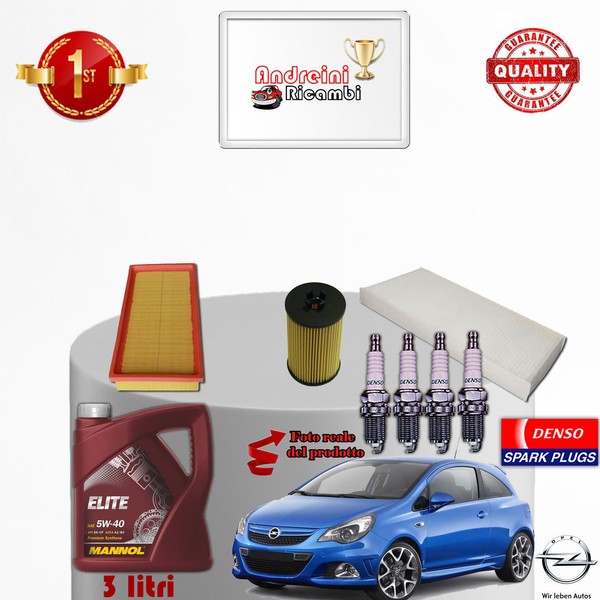 Inspektionskit Filter ÖL Kerzen opel Corsa D 1.0 48KW 65CV Von 2014->-image