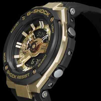 Exc 5 w/Box CASIO G-SHOCK GST-400G-1A9 Black Gold Men's Watch From